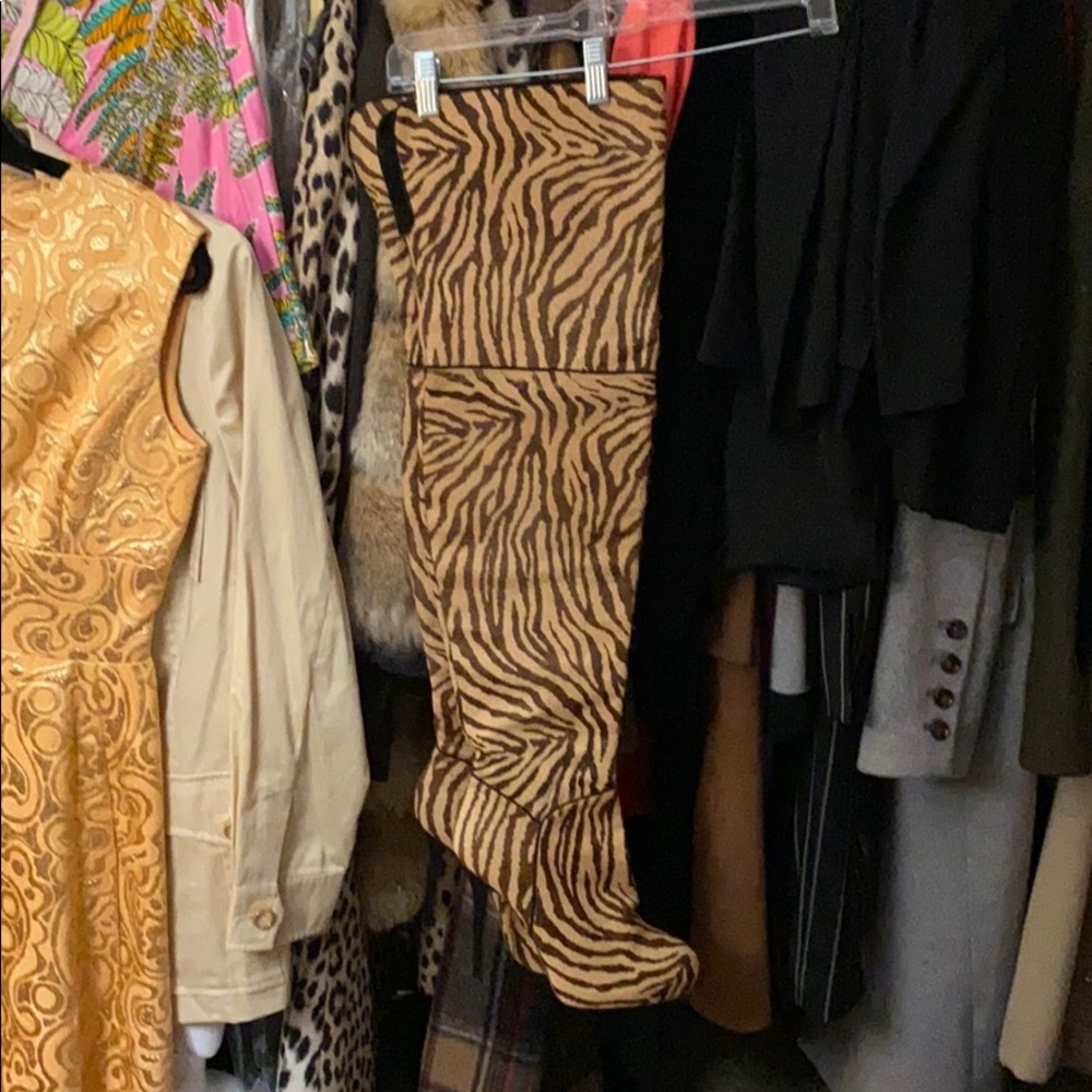 New Tony Bianco OTK over animal print boots.